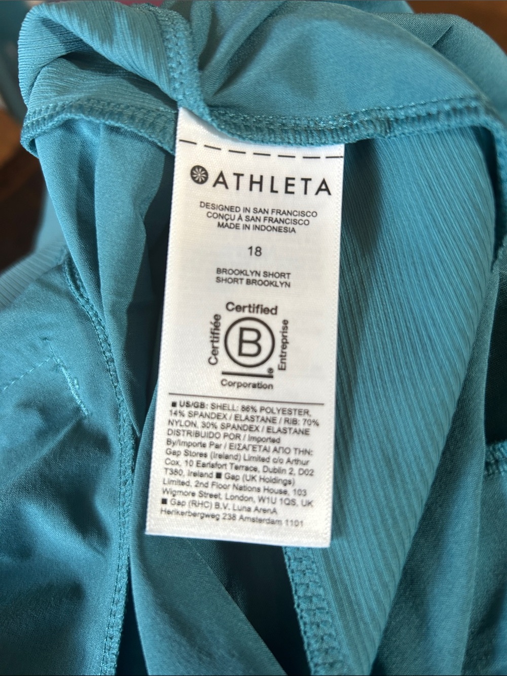Athleta Brooklyn Mid-rise 4” inseam. Shorts, multiple sizes, Teal Sz 18 - Picture 11 of 11